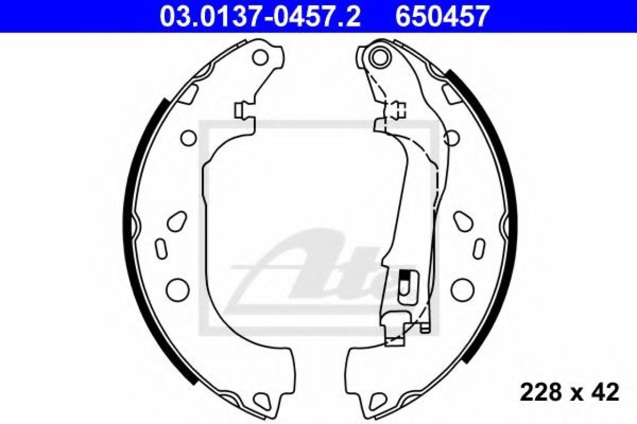 Set saboti frana FIAT IDEA (350) (2003 - 2016) ATE 03.0137-0457.2 piesa NOUA