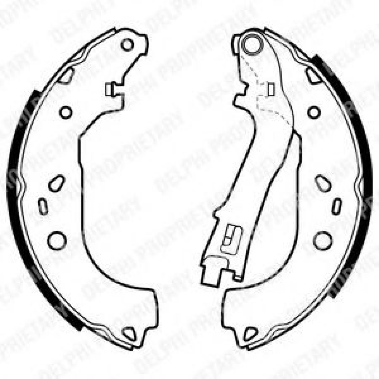 Set saboti frana FIAT IDEA (350) (2003 - 2016) DELPHI LS1979 piesa NOUA