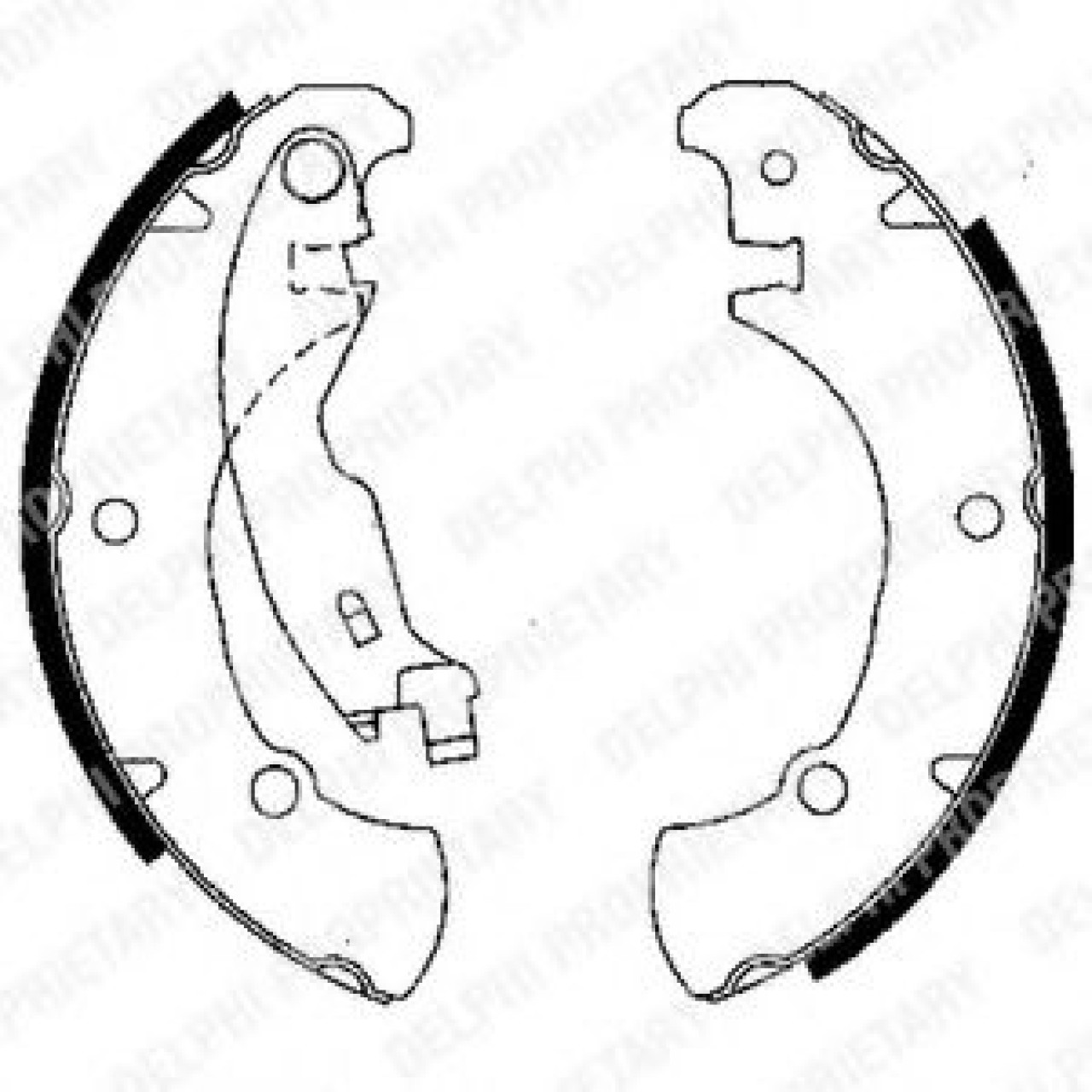 Set saboti frana FIAT MAREA (185) (1996 - 2007) DELPHI LS1840 piesa NOUA