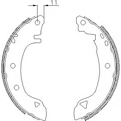 Set saboti frana FIAT MAREA (185) (1996 - 2007) REMSA 4182.00 piesa NOUA