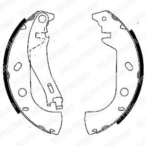 Set saboti frana FIAT MULTIPLA (186) (1999 - 2010) DELPHI LS1847 piesa NOUA