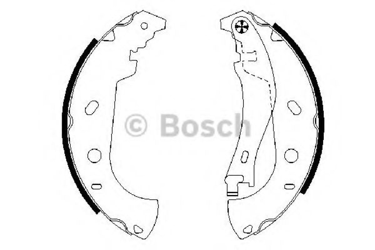 Set saboti frana FIAT MULTIPLA (186) (1999 - 2010) BOSCH 0 986 487 559 piesa NOUA
