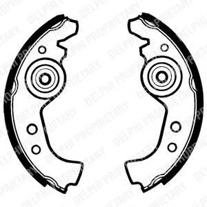 Set saboti frana FIAT PANDA (141A) (1980 - 2004) DELPHI LS1290 piesa NOUA