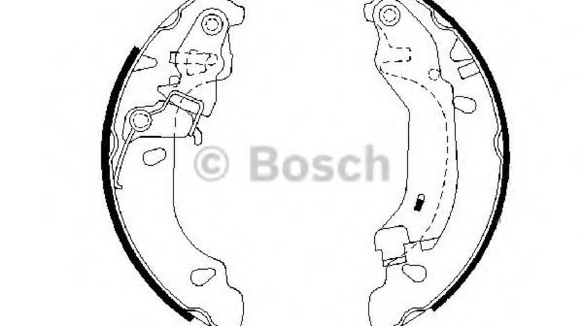 Set saboti frana FIAT PANDA (169) (2003 - 2016) BOSCH 0 986 487 669 piesa NOUA