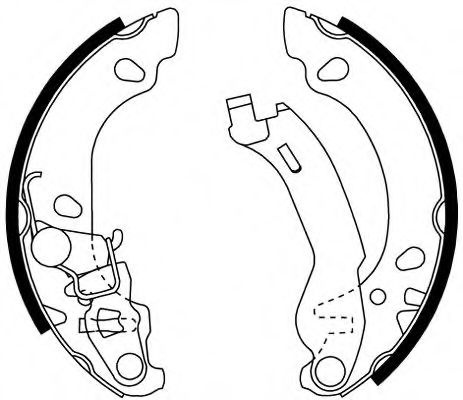 Set saboti frana FIAT PANDA (169) (2003 - 2016) TEXTAR 91061000 piesa NOUA