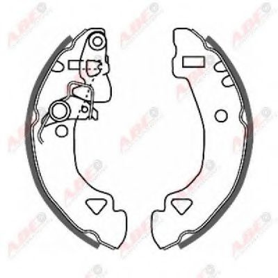 Set saboti frana FIAT PANDA Van (141) (1986 - 2004) ABE C0F008ABE piesa NOUA