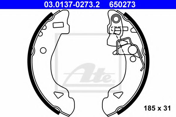 Set saboti frana FIAT PANDA Van (141) (1986 - 2004) ATE 03.0137-0273.2 piesa NOUA