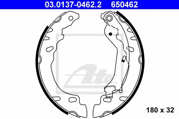 Set saboti frana FIAT PANDA Van (169) (2004 - 2016) ATE 03.0137-0462.2 piesa NOUA
