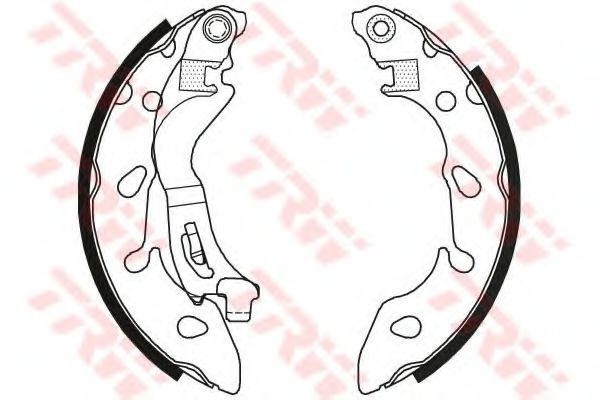 Set saboti frana FIAT PANDA Van (169) (2004 - 2016) TRW GS8796 piesa NOUA