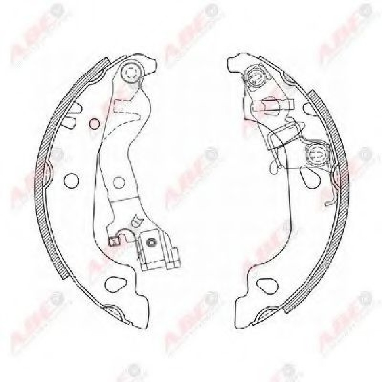 Set saboti frana FIAT PUNTO (176) (1993 - 1999) ABE C0F018ABE piesa NOUA