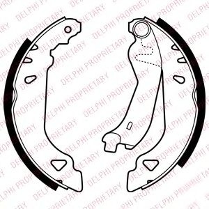 Set saboti frana FIAT PUNTO (176) (1993 - 1999) DELPHI LS1378 piesa NOUA