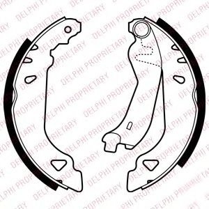 Set saboti frana FIAT PUNTO (176) (1993 - 1999) DELPHI LS1378 piesa NOUA