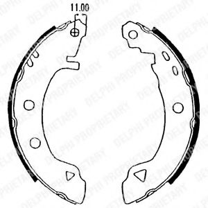 Set saboti frana FIAT PUNTO Cabriolet (176C) (1994 - 2000) DELPHI LS1575 piesa NOUA