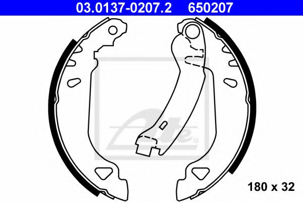 Set saboti frana FIAT PUNTO Van (176L) (1996 - 2000) ATE 03.0137-0207.2 piesa NOUA