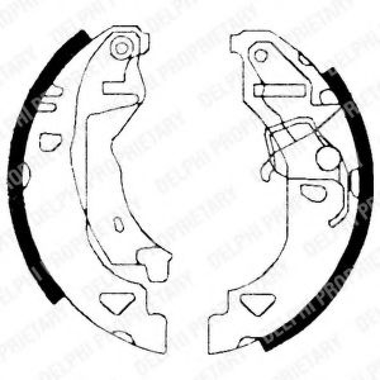 Set saboti frana FIAT PUNTO Van (176L) (1996 - 2000) DELPHI LS1682 piesa NOUA