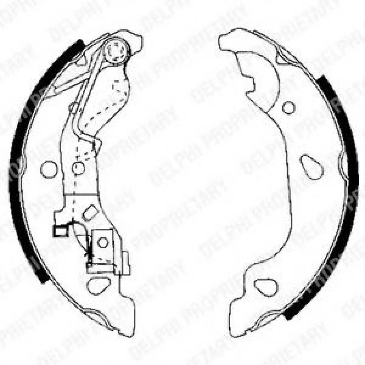Set saboti frana FIAT PUNTO Van (188AX) (2000 - 2009) DELPHI LS1859 piesa NOUA