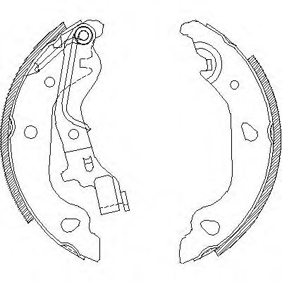 Set saboti frana FIAT PUNTO Van (188AX) (2000 - 2009) REMSA 4098.00 piesa NOUA