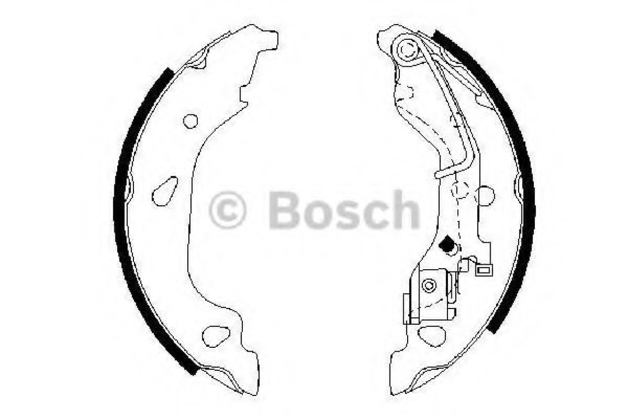 Set saboti frana FIAT PUNTO Van (188AX) (2000 - 2009) BOSCH 0 986 487 596 piesa NOUA
