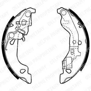 Set saboti frana FIAT PUNTO Van (188AX) (2000 - 2009) DELPHI LS1858 piesa NOUA