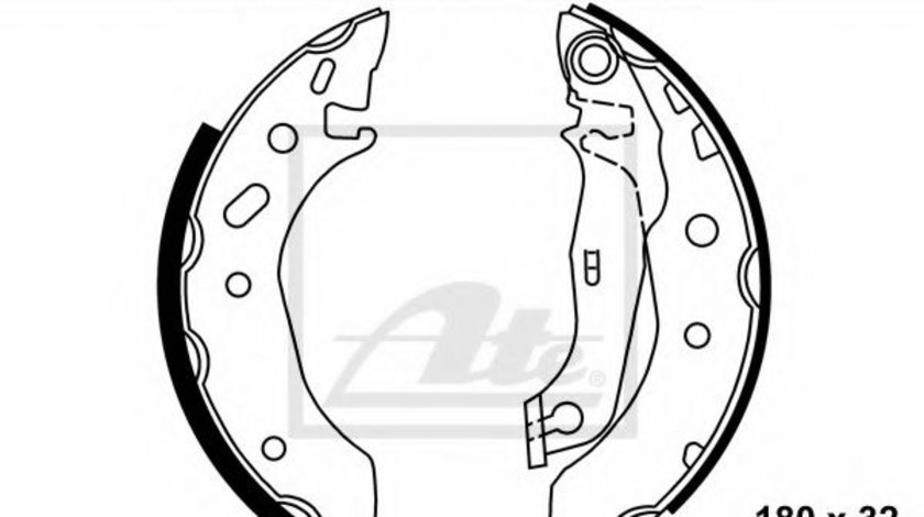 Set saboti frana FORD FIESTA IV (JA, JB) (1995 - 2002) ATE 03.0137-0337.2 piesa NOUA