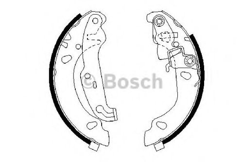 Set saboti frana FORD FIESTA IV (JA, JB) (1995 - 2002) BOSCH 0 986 487 624 piesa NOUA