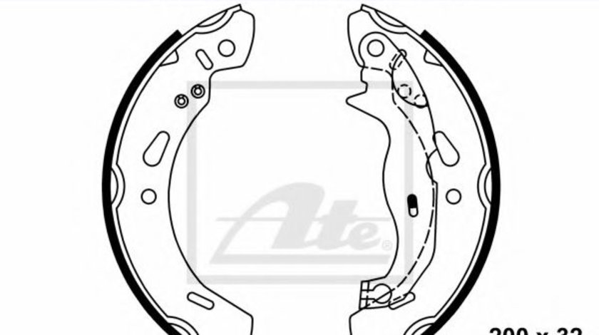 Set saboti frana FORD FIESTA VI (2008 - 2016) ATE 03.0137-0497.2 piesa NOUA