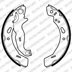 Set saboti frana FORD FIESTA VI (2008 - 2016) DELPHI LS2016 piesa NOUA