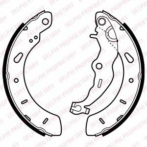 Set saboti frana FORD FOCUS III (2010 - 2016) DELPHI LS2062 piesa NOUA