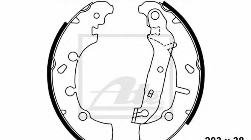 Set saboti frana FORD FUSION (JU) (2002 - 2012) ATE 03.0137-0394.2 piesa NOUA