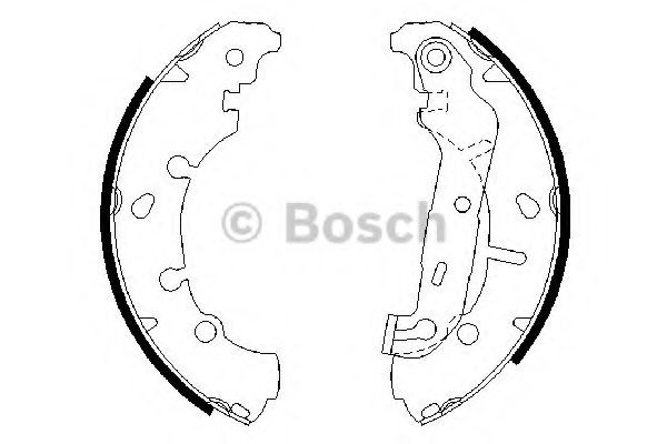 Set saboti frana FORD FUSION (JU) (2002 - 2012) BOSCH 0 986 487 599 piesa NOUA