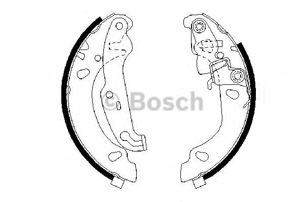 Set saboti frana FORD KA (RB) (1996 - 2008) BOSCH 0 986 487 624 piesa NOUA