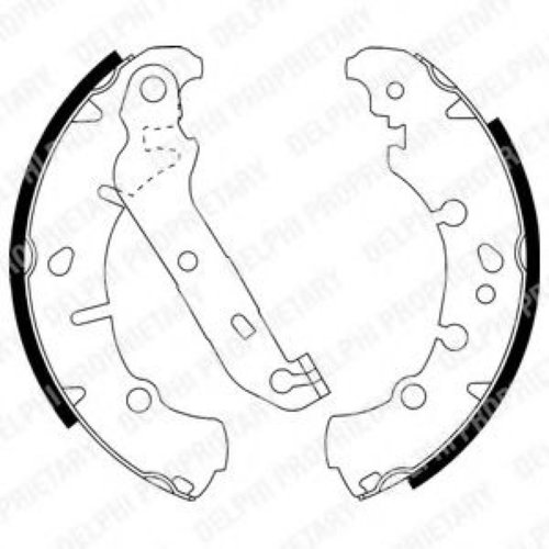 Set saboti frana FORD KA (RB) (1996 - 2008) DELPHI LS1912 piesa NOUA