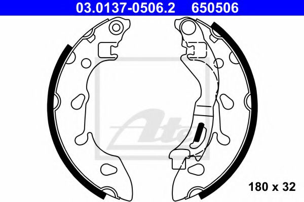 Set saboti frana FORD KA (RU8) (2008 - 2016) ATE 03.0137-0506.2 piesa NOUA