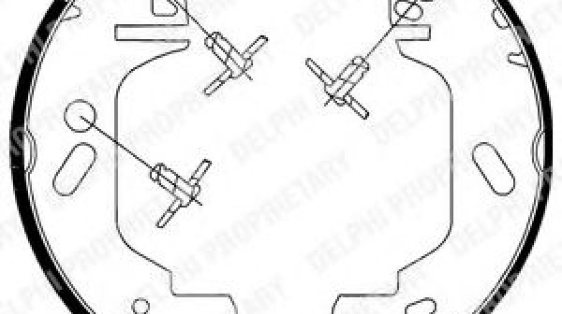 Set saboti frana FORD TRANSIT caroserie (E) (1994 - 2000) DELPHI LS1701 piesa NOUA