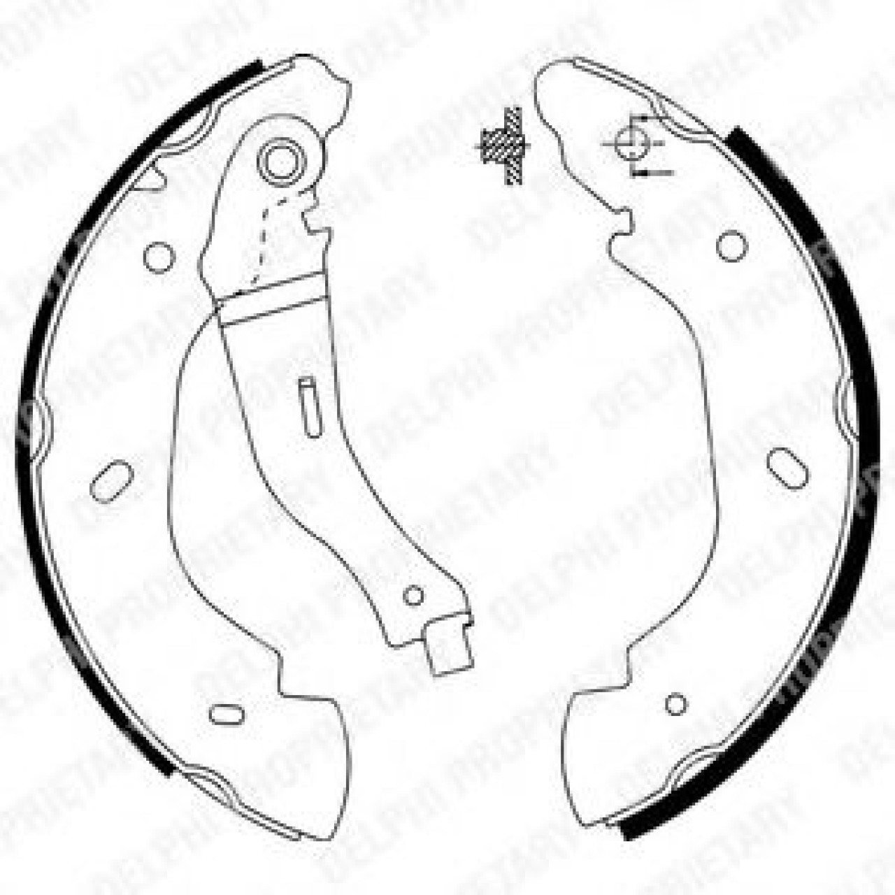 Set saboti frana FORD TRANSIT caroserie (FA) (2000 - 2006) DELPHI LS1915 piesa NOUA