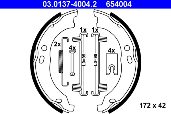 Set Saboti Frana, Frana De Mana Ate Citroën 03.0137-4004.2