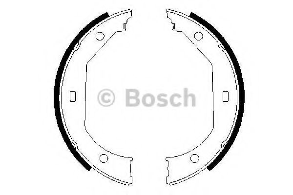 Set saboti frana, frana de mana BMW Seria 3 Cupe (E92) (2006 - 2013) BOSCH 0 986 487 607 piesa NOUA