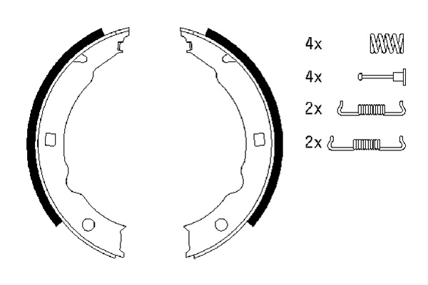 Set Saboti Frana, Frana De Mana Bosch Citroën 0 986 487 579