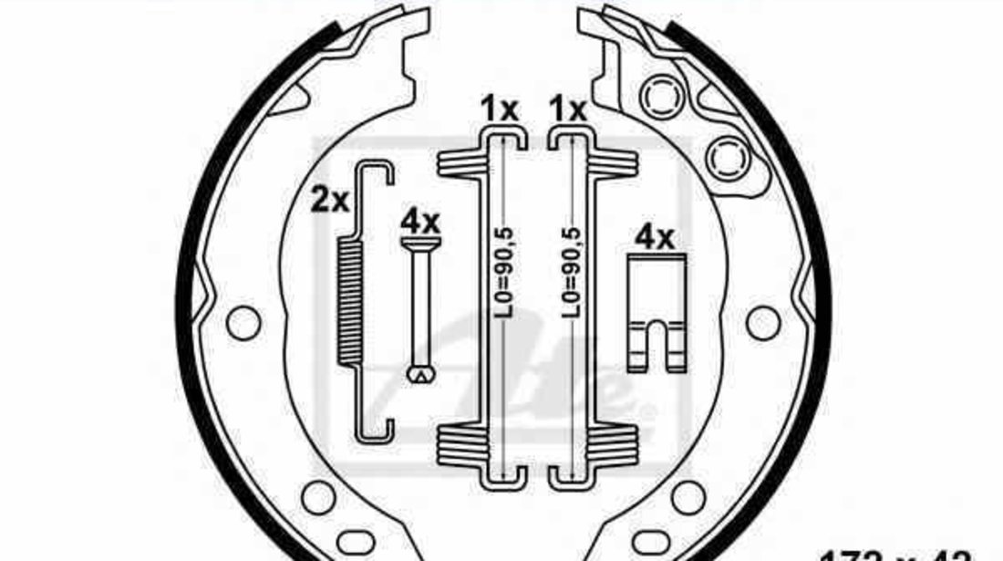 Set saboti frana frana de mana CITROËN JUMPER caroserie 244 ATE 03.0137-4002.2