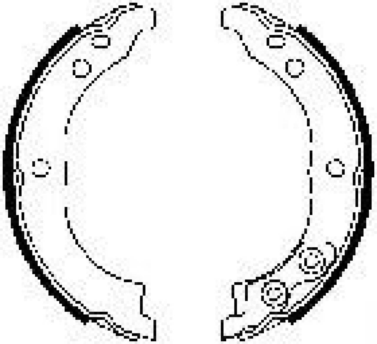 Set saboti frana, frana de mana FIAT DUCATO bus (230) (1994 - 2002) FERODO FSB680 piesa NOUA