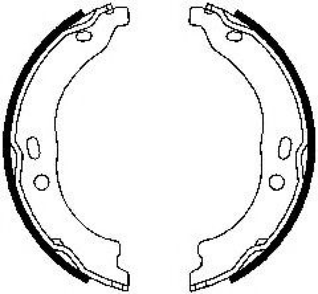 Set saboti frana, frana de mana FIAT DUCATO bus (250, 290) (2006 - 2016) FERODO FSB696 piesa NOUA