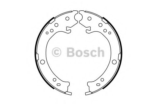 Set saboti frana, frana de mana HONDA CR-V II (RD) (2001 - 2006) BOSCH 0 986 487 765 piesa NOUA