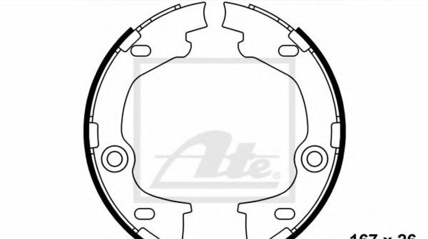 Set saboti frana, frana de mana HYUNDAI i30 CW (GD) (2012 - 2016) ATE 03.0137-3029.2 piesa NOUA