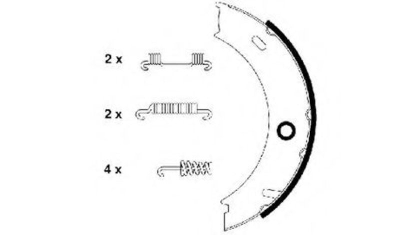 Set saboti frana, frana de mana HYUNDAI SANTA FE II (CM) (2005 - 2012) TEXTAR 91057900 piesa NOUA