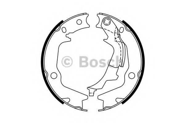 Set saboti frana, frana de mana HYUNDAI SONATA IV (EF) (1998 - 2005) BOSCH 0 986 487 768 piesa NOUA