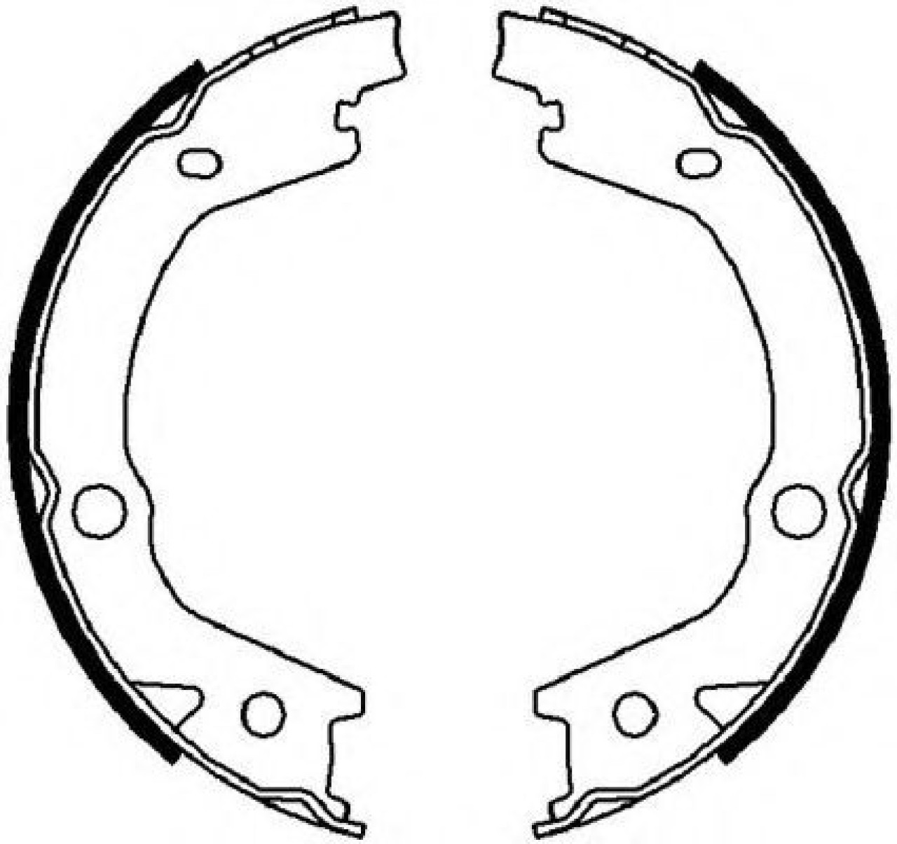 Set saboti frana, frana de mana HYUNDAI SONATA V (NF) (2005 - 2010) FERODO FSB4021 piesa NOUA