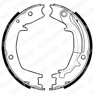 Set saboti frana, frana de mana HYUNDAI TRAJET (FO) (2000 - 2008) DELPHI LS1985 piesa NOUA