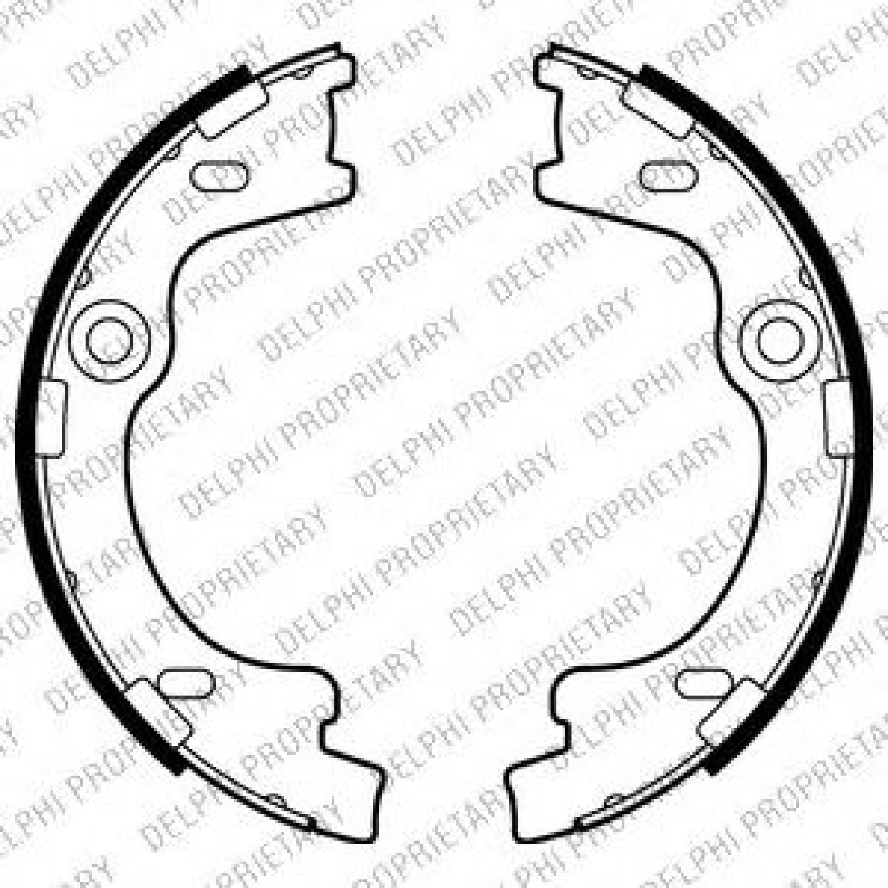 Set saboti frana, frana de mana KIA CEED Hatchback (ED) (2006 - 2012) DELPHI LS2012 piesa NOUA