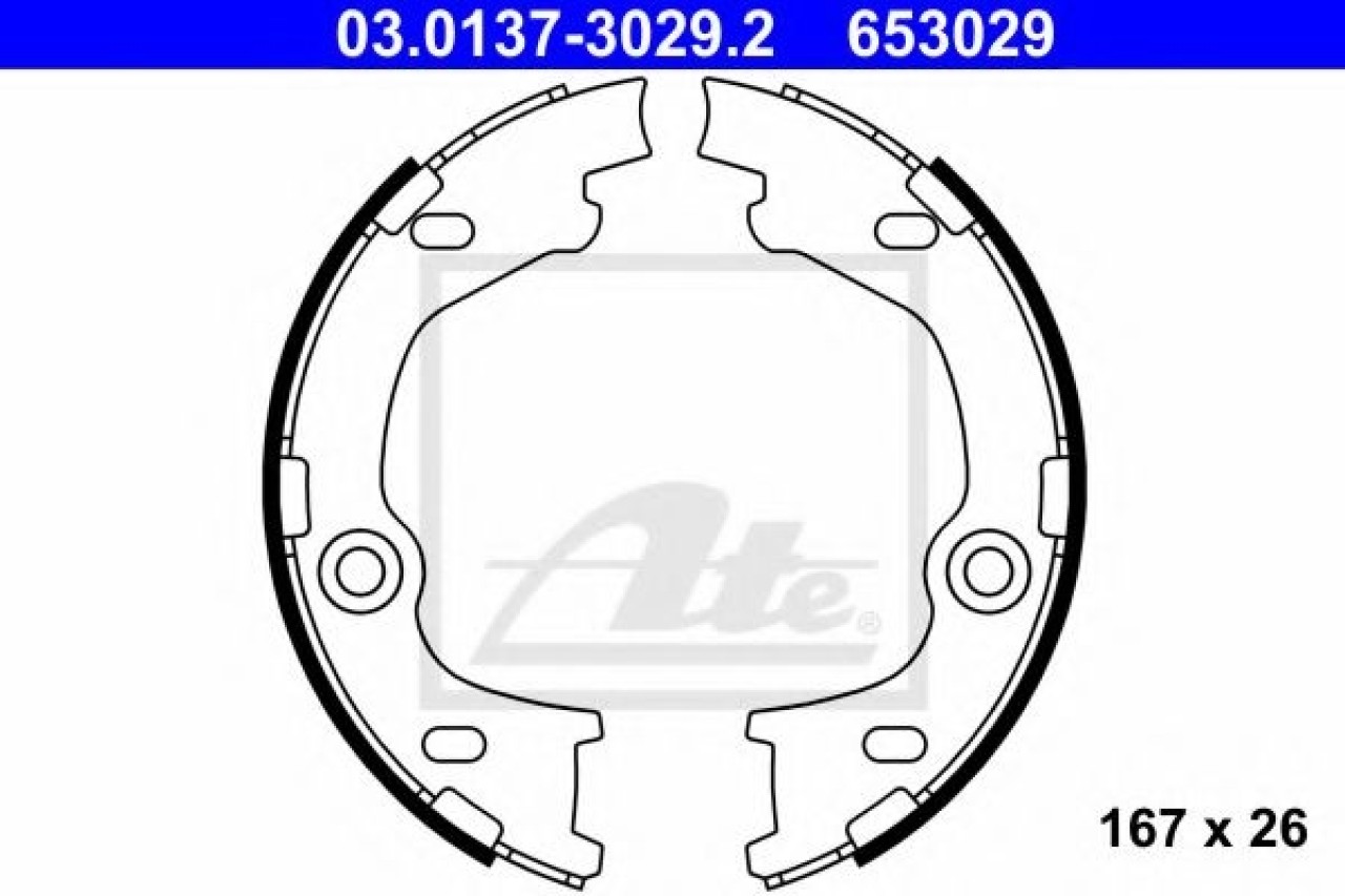 Set saboti frana, frana de mana KIA PRO CEED (ED) (2008 - 2013) ATE 03.0137-3029.2 piesa NOUA