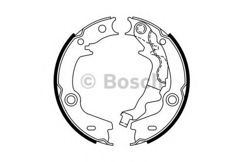 Set saboti frana, frana de mana KIA RIO II (JB) (2005 - 2016) BOSCH 0 986 487 761 piesa NOUA